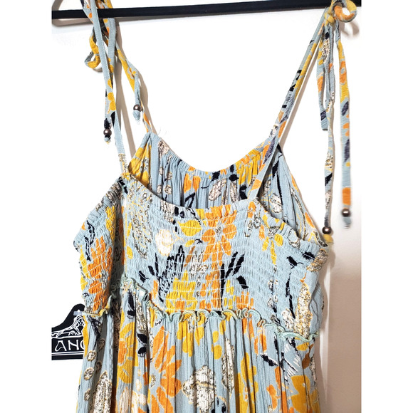 Angie NEW Womens Small Wide Leg Jumpsuit Boho Tiered‎ Floral Tiered Hippie - Picture 7 of 13